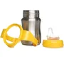 Thermobaby Tasse d'Apprentissage pour Bébé - 180 ml, Inox, Jaune Mangue - Tétine Silicone, Anses Ergonomiques, Système Anti-Fuites et Capuchon - Sans BPA