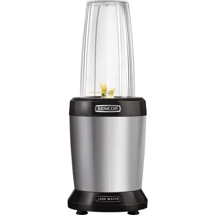Sencor SNB 4302SS Blender Smoothie Professionnel 1200W - Extracteur de Nutriments avec 2 Tasses (1L, 0.8L), 6 Lames Titanium pour Soupes, Cocktails, Aliments Bébé Sencor SNB 4302SS Blender Smoothie Professionnel 1200W - Extracteur de Nutriments avec 2 Tasses (1L, 0.8L), 6 Lames Titanium pour Soupes, Cocktails, Aliments Bébé