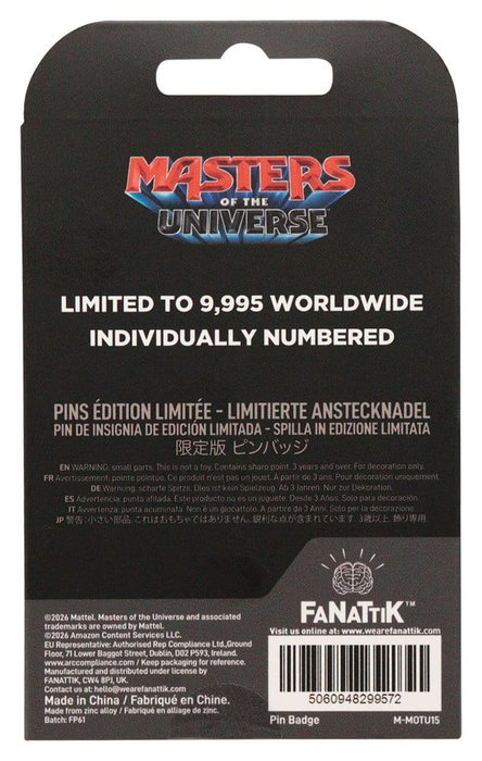 FaNaTtik Masters of the Universe 2026 Pin He-Man Limited Edition