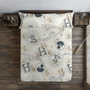 Drap housse Harry Potter Blanc Beige Doré Lit king size