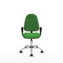 PIQUERAS Y CRESPO Chaise de bureau Algarra, tissu vert, base chromée