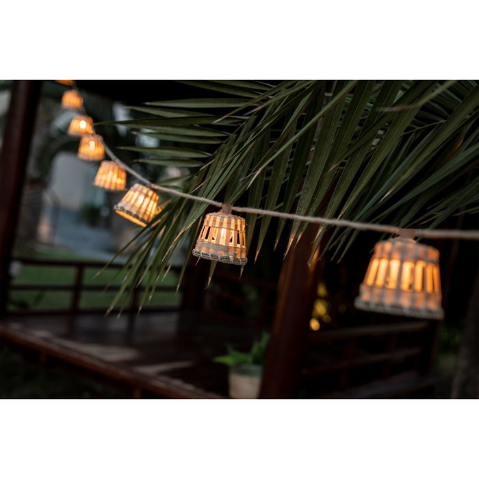 New Garden AURORA Guirlande de 8 mètres avec câble en jute