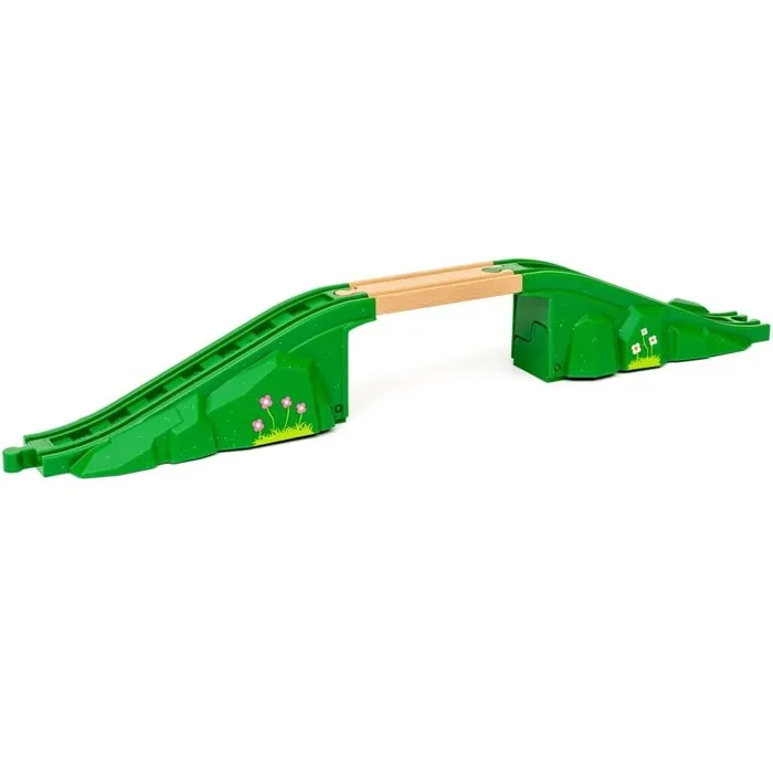 BRIO 36107 Pont Modulaire en Bois de Hêtre pour Circuit de Train - Accessoire d'Extension Compatible BRIO World - À Partir de 3 Ans