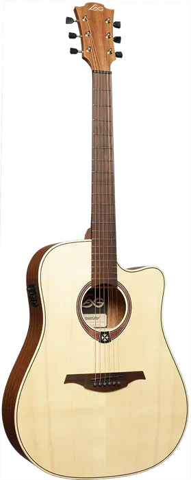 LAG Guitare Acoustique Électroacoustique Dreadnought Cutaway Tramontane 70 A/C - Naturel