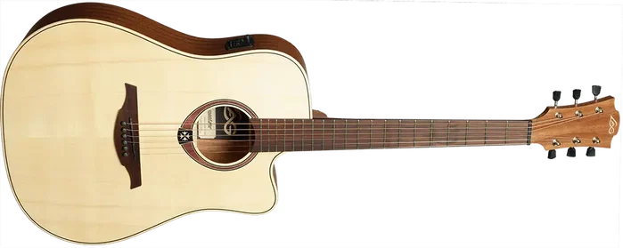 LAG Guitare Acoustique Électroacoustique Dreadnought Cutaway Tramontane 70 A/C - Naturel
