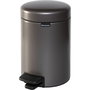 Brabantia Newicon Poubelle à pédale 3 Litres Confident Platinum