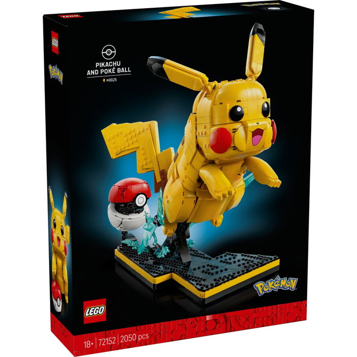 Lego Pokémon Pikachu et Poké Ball 72152 (2050 pièces) de Set Collector pour Adulte Lego Pokémon Pikachu et Poké Ball 72152 (2050 pièces) de Set Collector pour Adulte