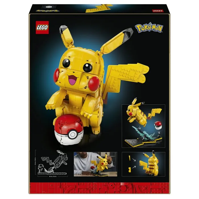 LEGO Pokémon - Set de Construction Adulte Pikachu et Poké Ball 72152 - Maquette Articulée avec Présentoir - Décoration Bureau Chambre - Idée Cadeau Gaming