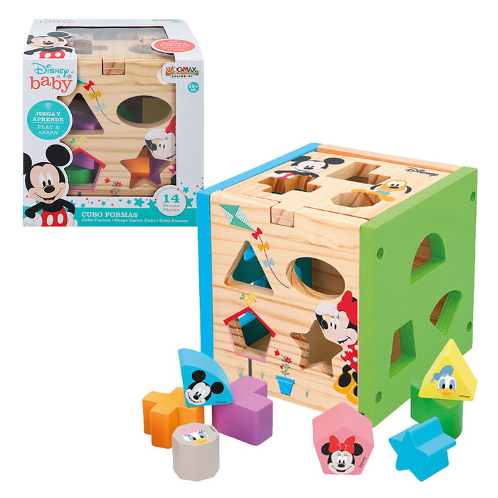 WOOMAX - Jeu de cubes en bois à emboîter formes Mickey et Minnie Disney - Jouet éducatif Montessori pour bébé et enfant à partir de 12 mois - 14 pièces WOOMAX - Jeu de cubes en bois à emboîter formes Mickey et Minnie Disney - Jouet éducatif Montessori pour bébé et enfant à partir de 12 mois - 14 pièces