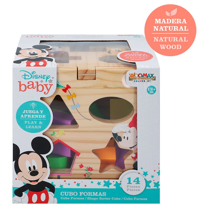 WOOMAX - Jeu de cubes en bois à emboîter formes Mickey et Minnie Disney - Jouet éducatif Montessori pour bébé et enfant à partir de 12 mois - 14 pièces WOOMAX - Jeu de cubes en bois à emboîter formes Mickey et Minnie Disney - Jouet éducatif Montessori pour bébé et enfant à partir de 12 mois - 14 pièces