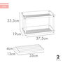 Organiseur pour placard de cuisine Max Home Blanc 2 Etagères 2 Unités 37,5 x 25,5 x 19 cm