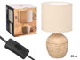 Giftdecor Lampe Vieillie Ronde à Rayures Horizontales 44 cm Céramique et Taille Marron (Set de 4)