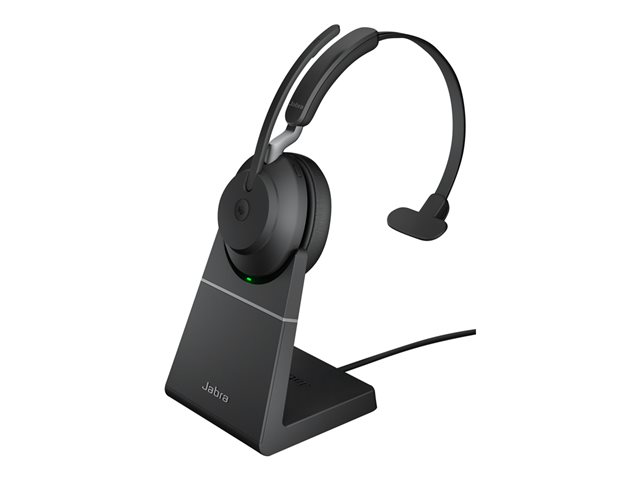 Jabra Evolve2 65 Mono MS avec station de charge et Link 380a, Noir
