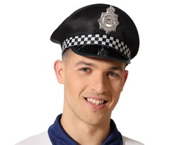 Atosa Sombrero Policía Negro Hombre Adulto