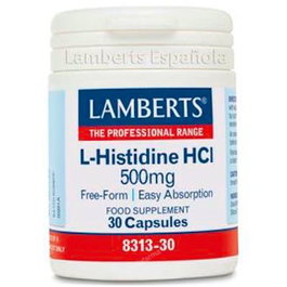 LAMBERTS L-Histidine HCl 500 mg, 30 capsules
