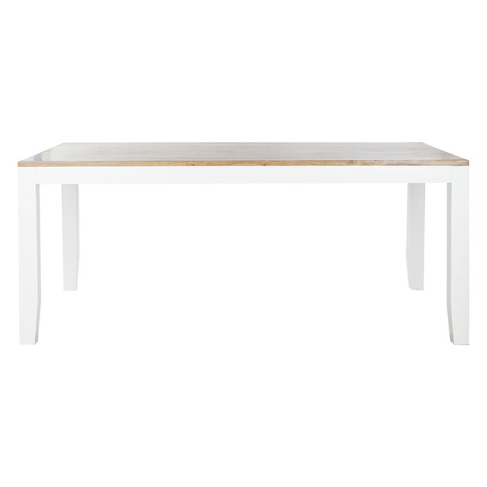 Table de Salle à Manger DKD Home Decor Blanc Marron Bois d'acacia Bois de manguier 200 x 100 x 80 cm