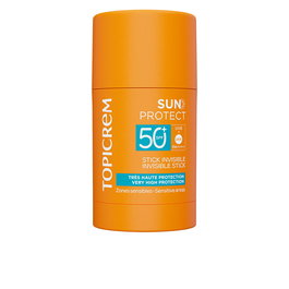 Topicrem Stick Solaire Invisible SPF50+ pour Zones Sensibles Visage et Lèvres, 15 g