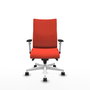 Piqueras Y Crespo Silla Albacete confidente, Orange foncé, Mécanisme Sincro, Base Blanche