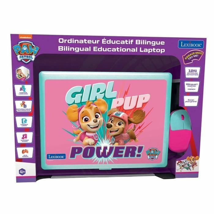 Lexibook Ordinateur éducatif portable La Pat' Patrouille coloris rose