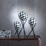 BigBuy Home Figurine Décorative Blanc Noir Résine Fer