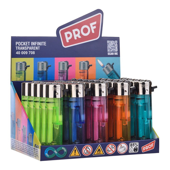 Prof Briquet à pierre couleurs assorties transparentes Prof Briquet à pierre couleurs assorties transparentes