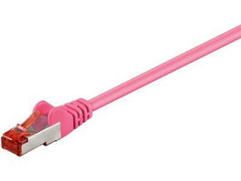 MicroConnect Câble réseau S/FTP CAT6 1m Rose LSZH