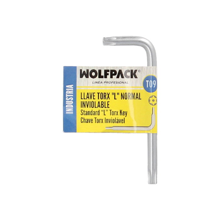 WOLFPACK LINEA PROFESIONAL Clé Torx Inviolable T09 en Acier Chrome Vanadium