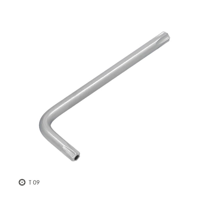 WOLFPACK LINEA PROFESIONAL Clé Torx Inviolable T09 en Acier Chrome Vanadium