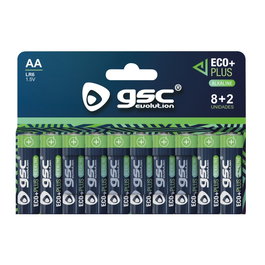 GSC Evolution Pila GSC EcoPlus alcalina LR6 (AA) Pack 8+2ud