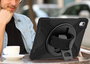 eSTUFF Coque de protection AUSTIN pour iPad 11e/10e génération - Noir - Protection antichoc MIL-STD-810H, support rotatif 360°, emplacement pour crayon, sans verre frontal