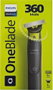 Philips OneBlade 360 QP2724/23 Tondeuse barbe et rasoir 12 000 mouvements/min Résistant à l'eau IPX7 Autonomie 45 min USB