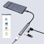 Ewent EW1145 Hub USB-C 4 Ports USB-A 3.2 Gen 1 et 2.0 Compact et Léger Plug and Play