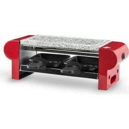 H.Koenig RP2 Appareil à raclette et plaque de granit, 2 personnes, Rouge/Gris/Noir