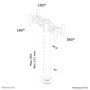 Neomounts Support de Bureau Double FPMA-D050DBLACK - Bras articulé pour 2 écrans jusqu'à 30" (76 cm) - Inclinaison, Rotation, Pivot - Norme VESA 100x100 / 75x75 mm