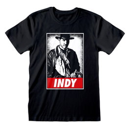 Indiana Jones T-shirt à manches courtes Indy Noir Unisexe L