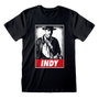 Indiana Jones T-shirt à manches courtes Indy Noir Unisexe L