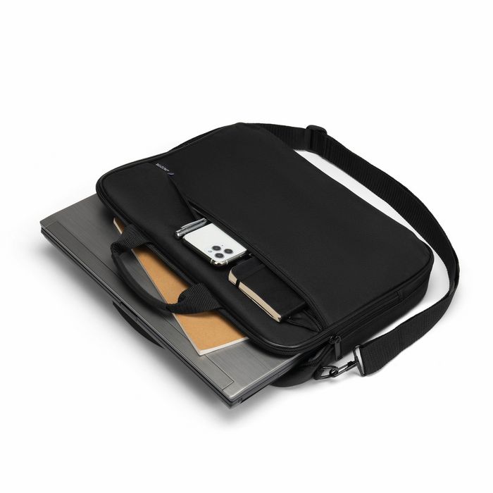 Dicota Sacoche Ordinateur Portatif Top Traveller ONE pour PC 13 à 14.1 pouces - Compartiment verrouillable et sangles ajustables