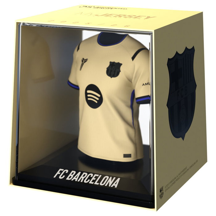 FANCOLLEX Figurine Mini Camiseta FC Barcelona avec étui - 9.5 cm de haut - Vinyle, acrylique et plastique biodégradable