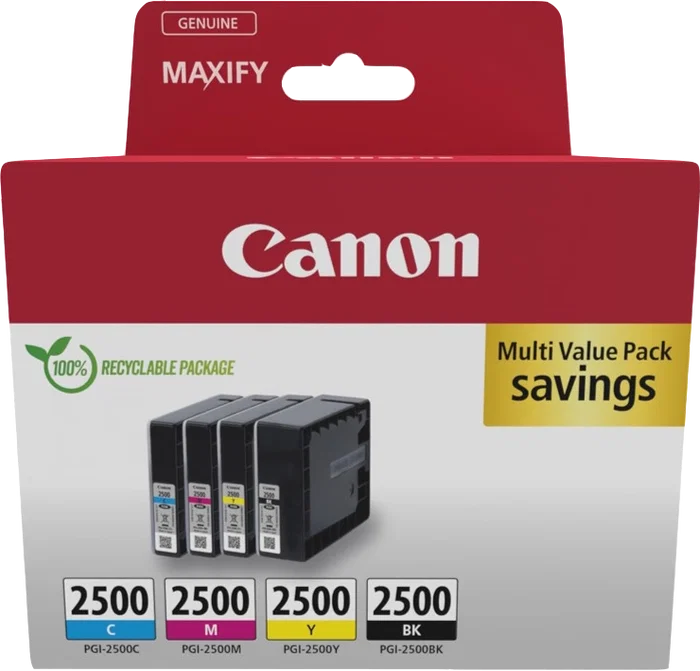 Canon PGI-2500 Multipack noir cyan magenta jaune (9290B006) Canon PGI-2500 Multipack noir cyan magenta jaune (9290B006)