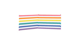 Marbueno 10495 Paravent 3 Bâtons Acier Polyester Rayures Multicolores 240x80 cm Plage, Piscine, Jardin et Camping