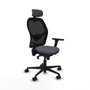 Piqueras y Crespo Chaise de Bureau avec Appui-tête Jorquera 3D036N2 Gris foncé