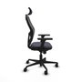 Piqueras y Crespo Chaise de Bureau avec Appui-tête Jorquera 3D036N2 Gris foncé
