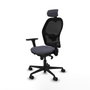 Piqueras y Crespo Chaise de Bureau avec Appui-tête Jorquera 3D036N2 Gris foncé