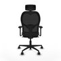 Piqueras y Crespo Chaise de Bureau avec Appui-tête Jorquera 3D036N2 Gris foncé