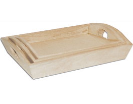 Innspiro Set de 3 plateaux en bois de balsa à bords ouverts