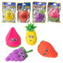 HTI Fruity Friends - Jouets élastiques et fruits compressibles pour enfants, assortiment de 12 pièces avec fraise, ananas, mûre et pastèque