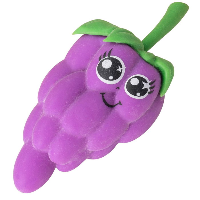 HTI Fruity Friends - Jouets élastiques et fruits compressibles pour enfants, assortiment de 12 pièces avec fraise, ananas, mûre et pastèque