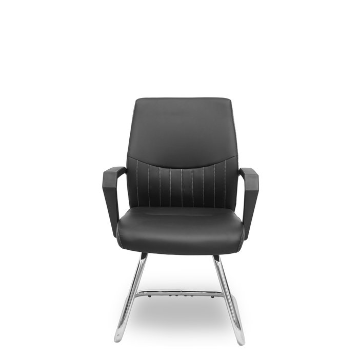 Chaise Opti520 confidente Fixe/Sans mécanisme Cuir écologique Noir Non applicable Accoudoirs fixes Sans appui-tête -