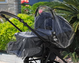KioKids Protecteur de pluie et climat pour poussette, Transparent