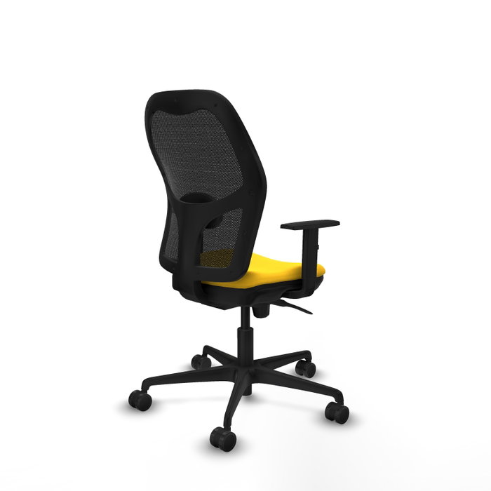 Piqueras y Crespo Chaise de Bureau Jorquera Jaune et Noir